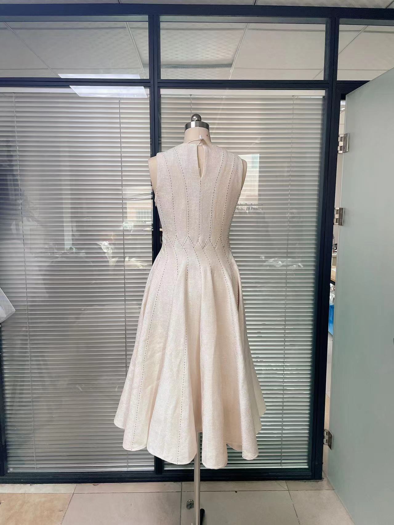 2024 New Arrivals Woolen Dress Three-dimensional Skirt Train Puffy Sundress Elegant Slimming Cake Dress