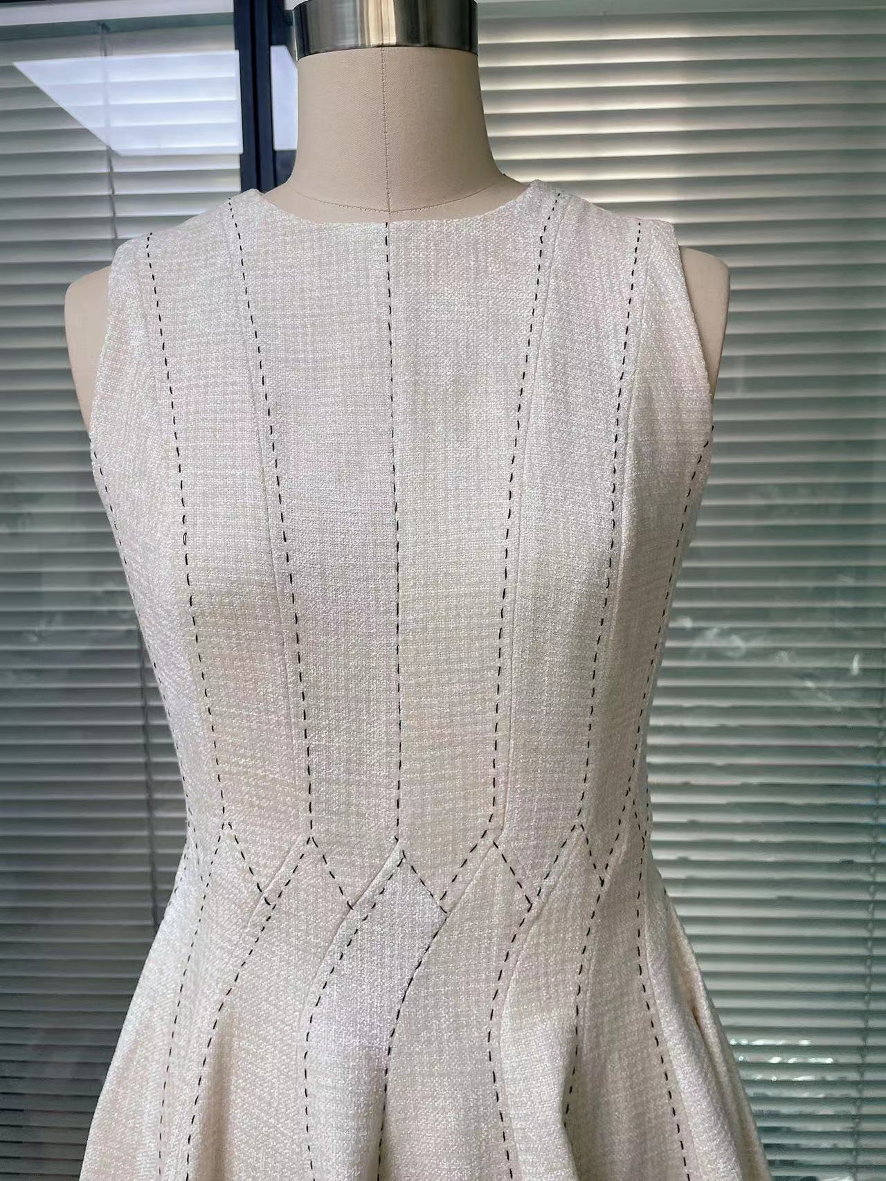 2024 New Arrivals Woolen Dress Three-dimensional Skirt Train Puffy Sundress Elegant Slimming Cake Dress